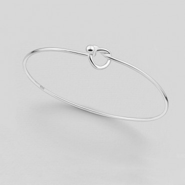 Srebrna zapestnica z ljubezenskim vozljem