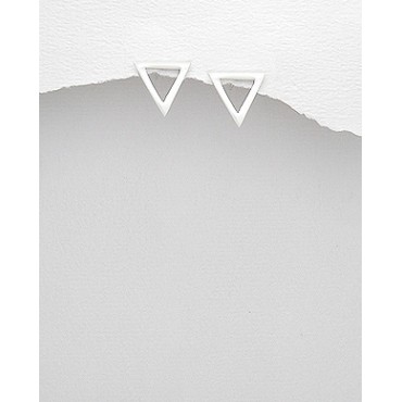 Srebrni uhani v obliki trikotnika